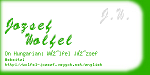 jozsef wolfel business card